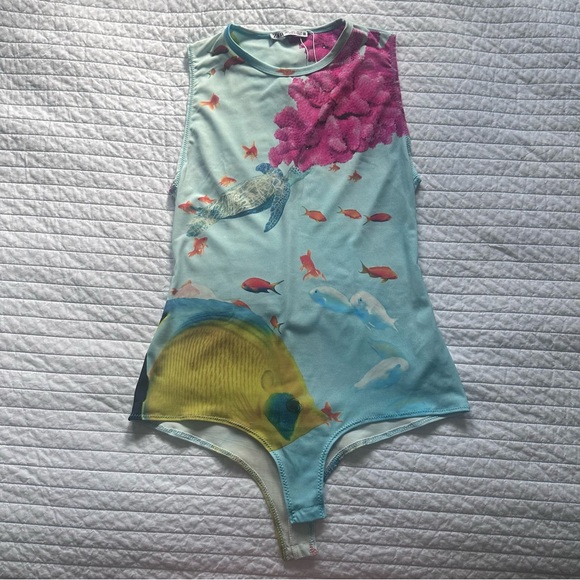 ZARA⭐️ Sea Motif Ocean Reef Bodysuit - Picture 3 of 7